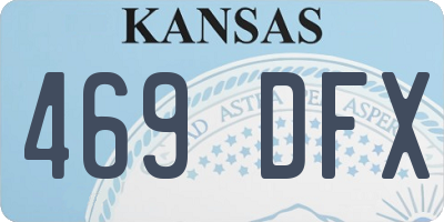 KS license plate 469DFX