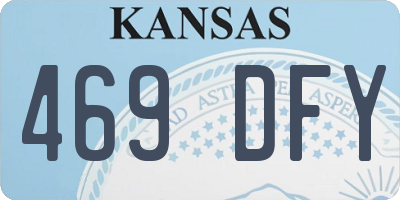 KS license plate 469DFY