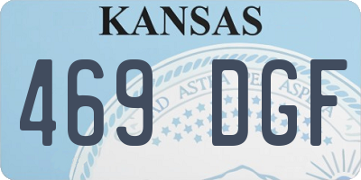 KS license plate 469DGF