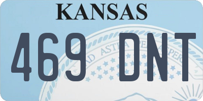 KS license plate 469DNT