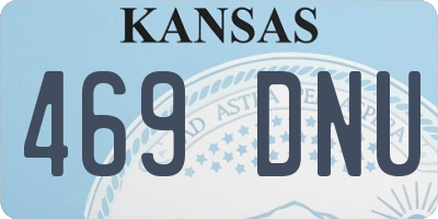 KS license plate 469DNU