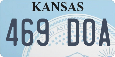KS license plate 469DOA