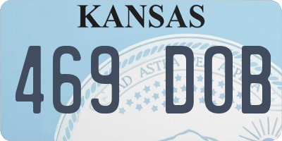 KS license plate 469DOB