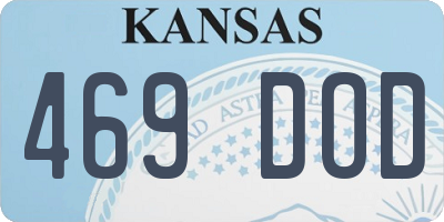 KS license plate 469DOD