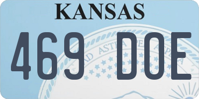 KS license plate 469DOE