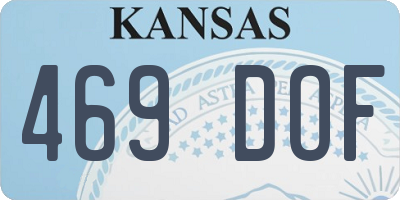 KS license plate 469DOF
