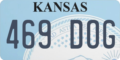 KS license plate 469DOG