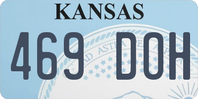 KS license plate 469DOH
