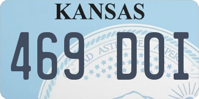 KS license plate 469DOI