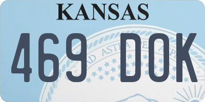 KS license plate 469DOK