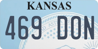 KS license plate 469DON