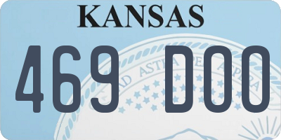 KS license plate 469DOO