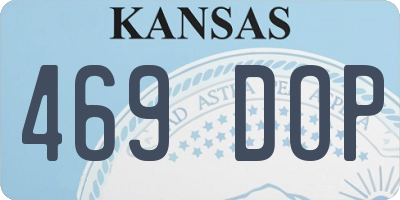 KS license plate 469DOP