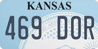 KS license plate 469DOR
