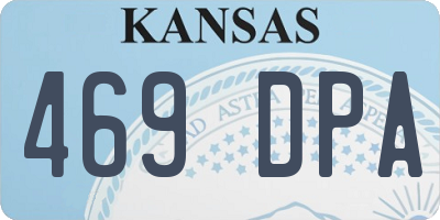 KS license plate 469DPA