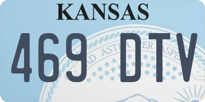 KS license plate 469DTV