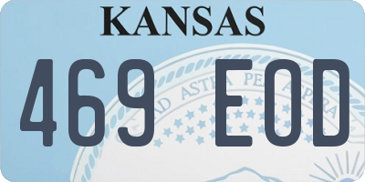KS license plate 469EOD