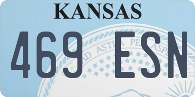 KS license plate 469ESN