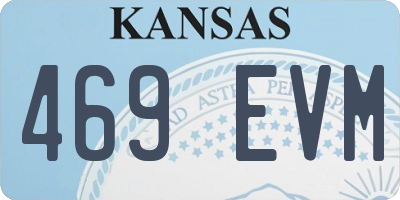 KS license plate 469EVM