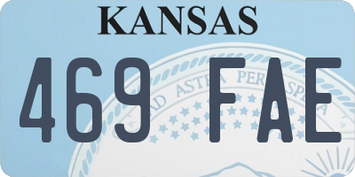 KS license plate 469FAE