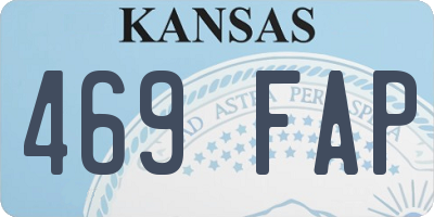 KS license plate 469FAP