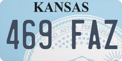 KS license plate 469FAZ