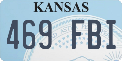 KS license plate 469FBI