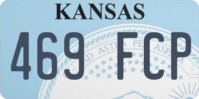 KS license plate 469FCP