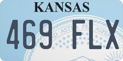 KS license plate 469FLX