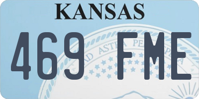 KS license plate 469FME