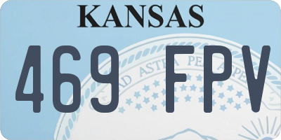 KS license plate 469FPV
