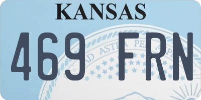 KS license plate 469FRN