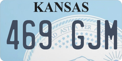 KS license plate 469GJM