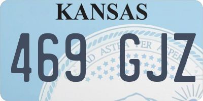 KS license plate 469GJZ