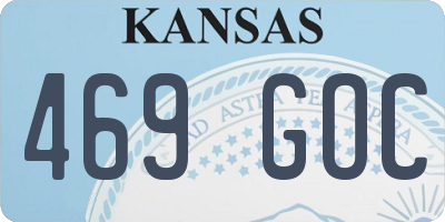 KS license plate 469GOC