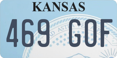 KS license plate 469GOF