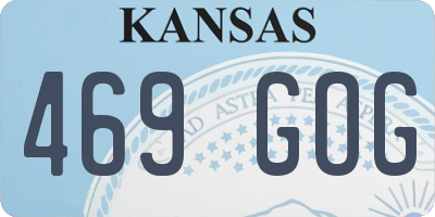 KS license plate 469GOG