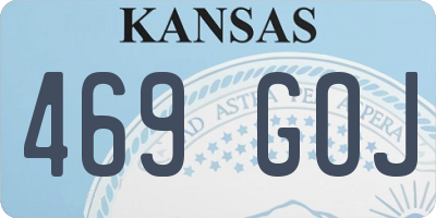 KS license plate 469GOJ
