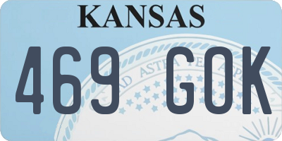 KS license plate 469GOK