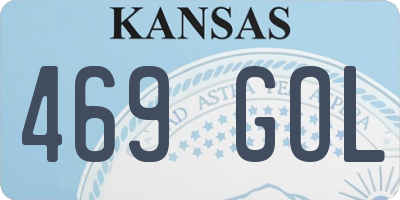 KS license plate 469GOL
