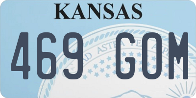KS license plate 469GOM