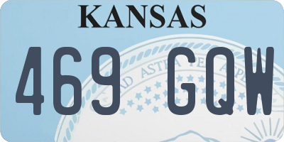 KS license plate 469GQW