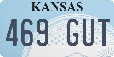 KS license plate 469GUT
