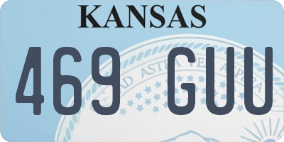 KS license plate 469GUU