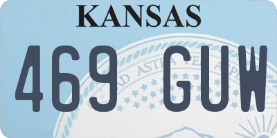 KS license plate 469GUW