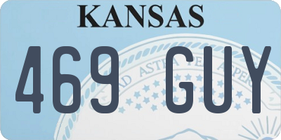 KS license plate 469GUY