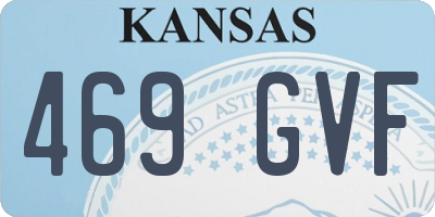 KS license plate 469GVF