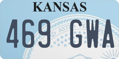 KS license plate 469GWA