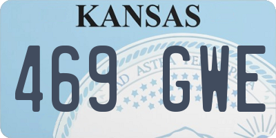 KS license plate 469GWE