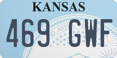 KS license plate 469GWF